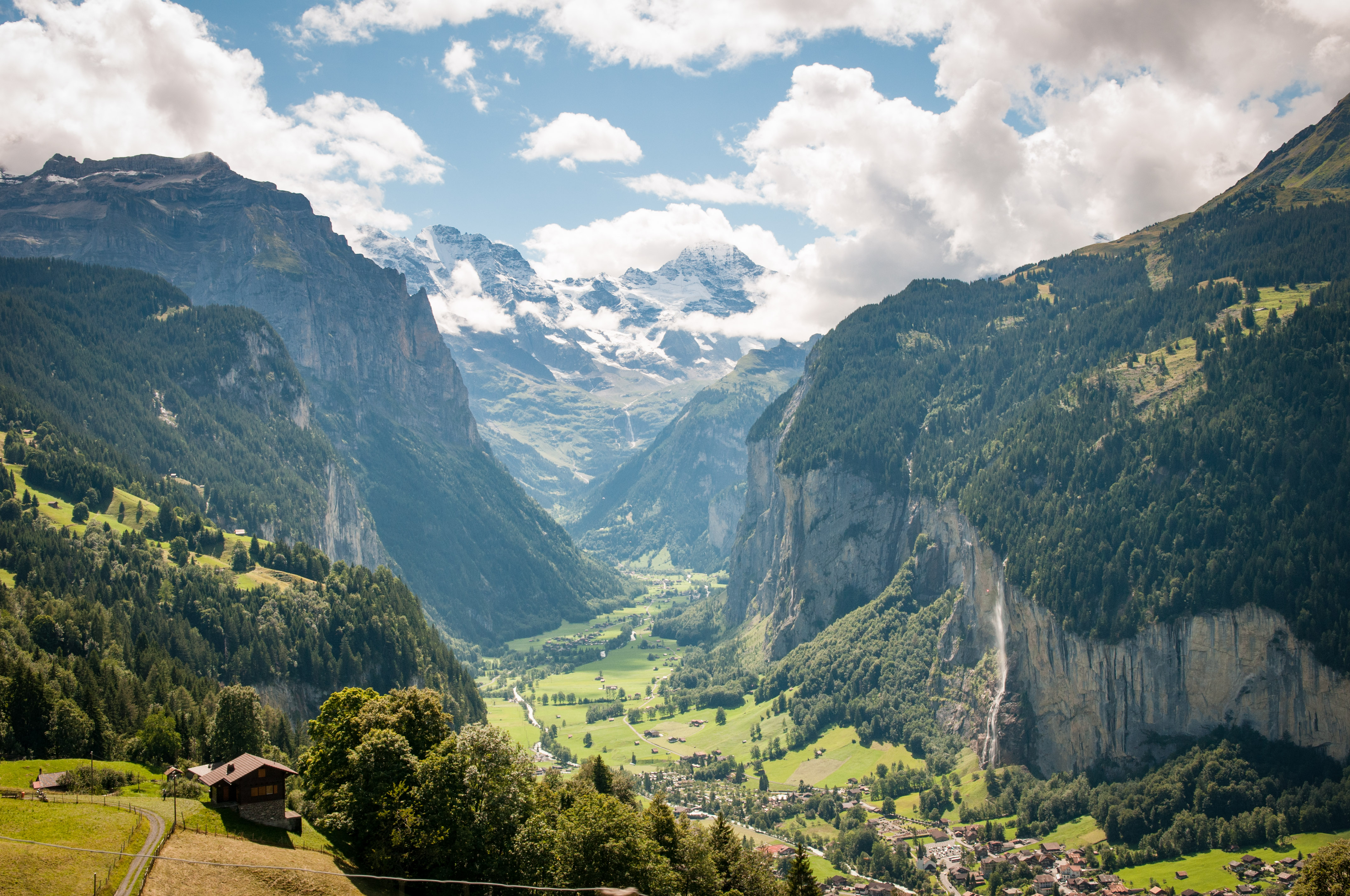 Lauterbrunnen valley in the Swiss Alps